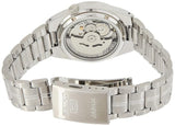 Seiko Men's Mechanical Watch Analog, Black Dial Silver Stainless Band, SNK567J