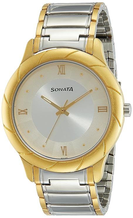 Sonata, Men, Analog, Watch, Silver Dial, Stainless steel Strap, 7125BM01