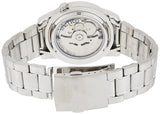 SeikoJ Men's Mechanical Watch Analog, White Dial Silver Stainless Band, SNKE57