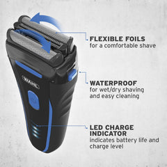 Wahl Groomsman Wet & Dry Waterproof Electric Shaver, 07063-027