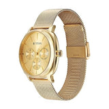 Titan Classique Men's Watch Analog Gold Dial with Gold Mesh Band, 90189YM02
