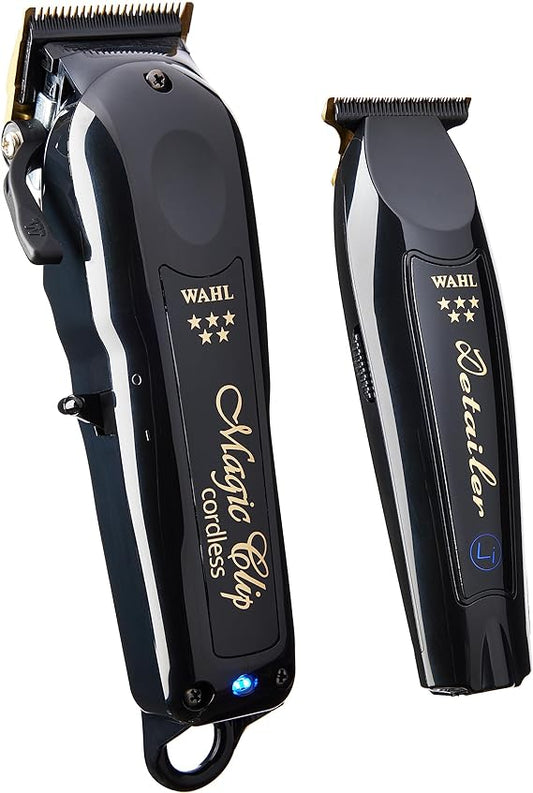 Wahl Professional 5-Star Series Barber Combo,Magic Clip Clipper + Detailer Trimmer, 3025728 Wahl grooming product