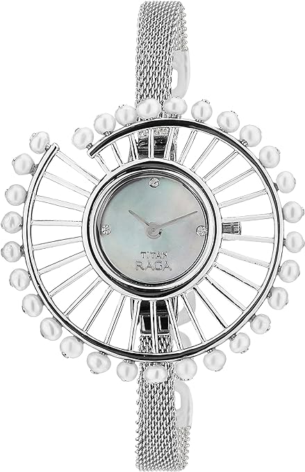 Titan, Women, Analog, Watch, Mother of pearl Dial, Stainless steel Strap, 9970SM01