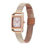 Titan Horizon Women's Watch Analog Pink Dial with Rose Gold Mesh Band, 95298WM01