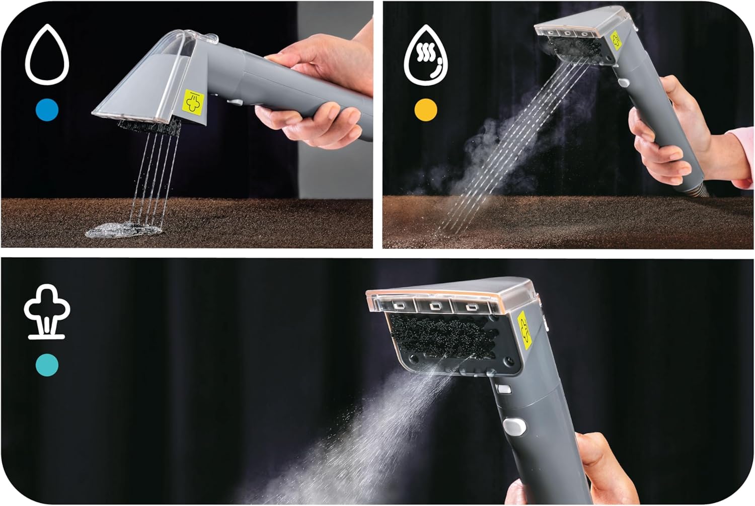 Black+Decker 3 in 1 Spot Cleaner with Steam,1350W, BHSC1350CHS