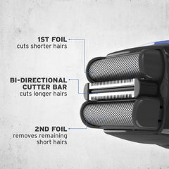Wahl Groomsman Wet & Dry Waterproof Electric Shaver, 07063-027