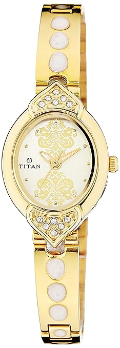 Titan Men's Watch Analog Gold Dial With Gold Stainless Steel Band, 2468YM07