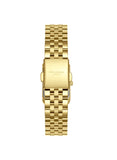Lee Cooper Women's Analog Watch with White Mother Of Pearl Dial and Gold Stainless Steel Band, LC08135.120