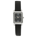 Sonata Women's Watch Analog Black Dial With Black Leather Strap, 87021SL01