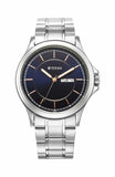 Titan Quartz Analog Men's Watch, Blue Dial Stainless Steel  Strap, 1870SM04