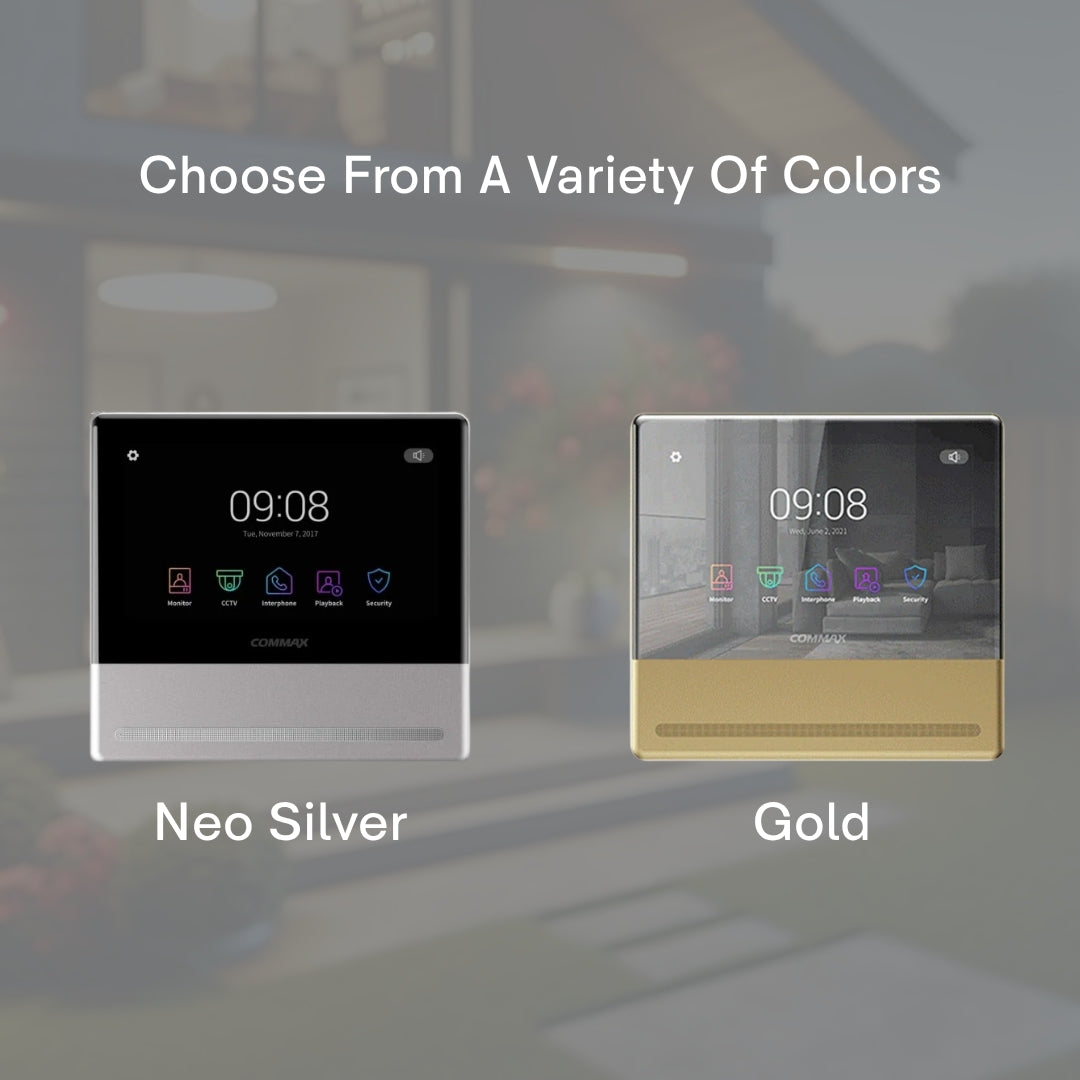 Commax Fine View 7" Handsfree Smart Wall Pad with Memory Record and Smartphone Connectable, White, CDV-70QT-W