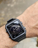 Casio Men's Digital Black Dial Watch With Black Resin Band, W-221H-1BVDF