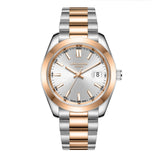 Lee Cooper Men's Watch Analog Silver Dial with Two-Toned Stainless Steel Band, LC08189.560