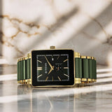 Titan Regalia Shaped Ceramic Men's Watch Analog Green Dial with Green Ceramic Band, 90013KD05