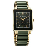 Titan Regalia Shaped Ceramic Men's Watch Analog Green Dial with Green Ceramic Band, 90013KD05