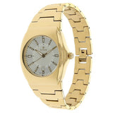 Titan Men's Regalia Watch Analog White Dial With Gold Stainless Steel Band, 90021YM03