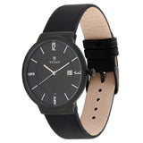 Titan Men's Watch Analog Black Dial Black Leather Strap, 90053NL01