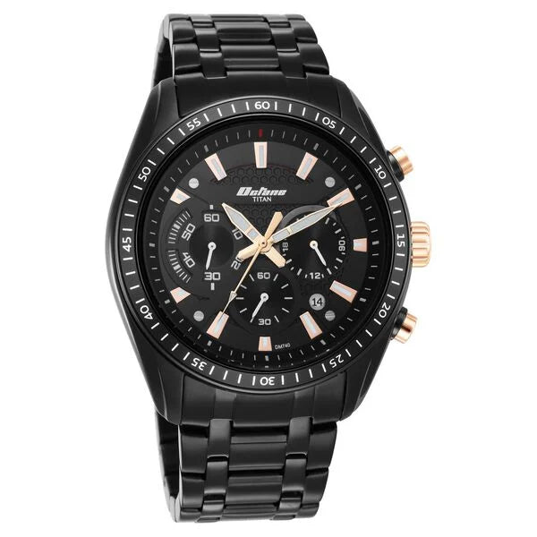 Octane Black Dial Chronograph Watch for Men 90077KM04