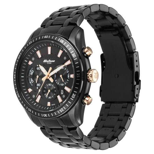 Octane Black Dial Chronograph Watch for Men 90077KM04