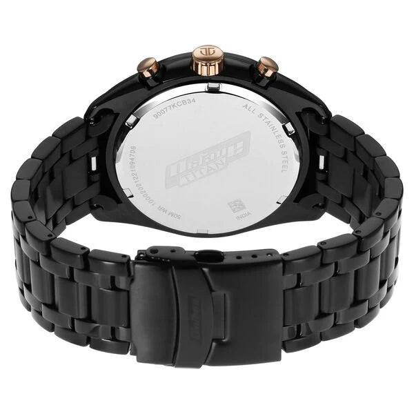 Octane Black Dial Chronograph Watch for Men 90077KM04