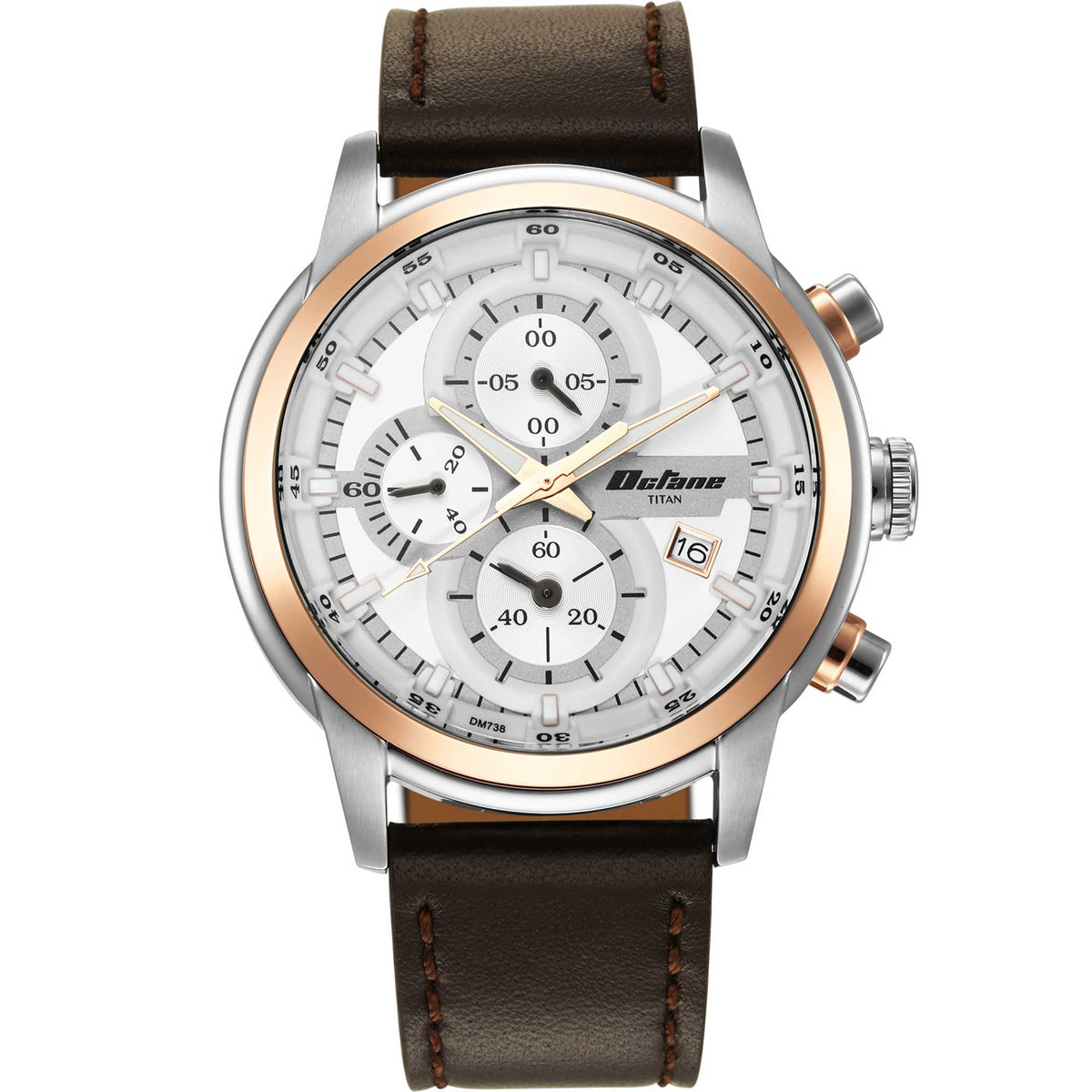 Titan, Men's, Analog Watch, Silver Dial, with Leather Band, TI-90086KL02