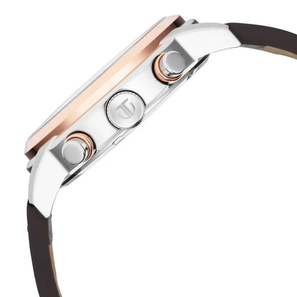 Titan Octane Analog with Date Men's Watch with Silver Dial and Brown Leather Strap, 90086KL02