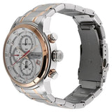 Titan Octane Men's Chronograph Watch White Dial with Two-Toned Stainless Steel Band, 90086KM02