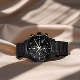 Titan Octane Men's Chronograph Watch Analog Black Dial with Black Stainless Steel Band, 90086KM05