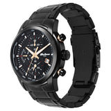Titan Octane Men's Chronograph Watch Analog Black Dial with Black Stainless Steel Band, 90086KM05