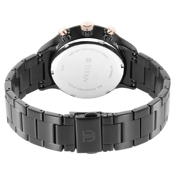 Titan Urban Magic Men's Watch Analog Black Dial Black Stainless Steel Band, 90102KM01
