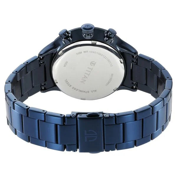 Titan Urban Magic Analog Men's Watch with Blue Dial and Stainless Steel Strap,90102QM01