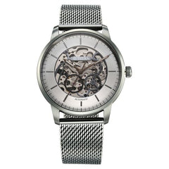 Titan Men's Automatic Watch Analog Silver Dial with Silver Mesh Band, 90110QM02