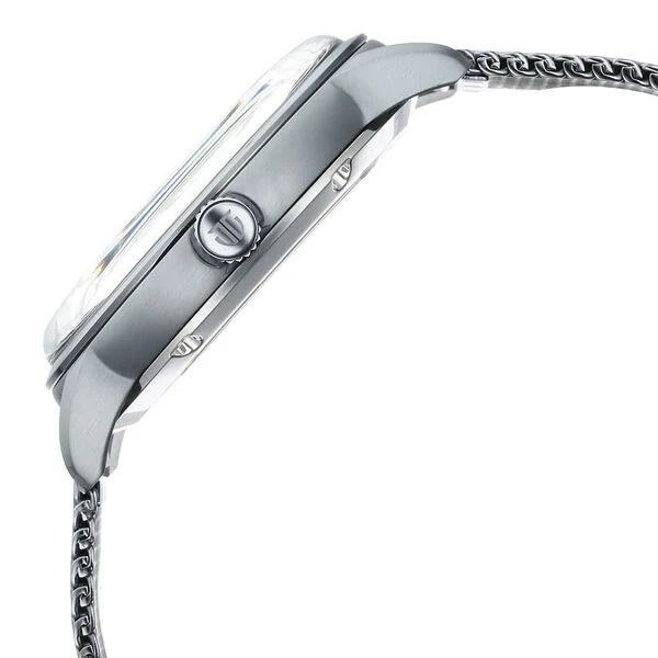 Titan Men's Automatic Watch Analog Silver Dial with Silver Mesh Band, 90110QM02