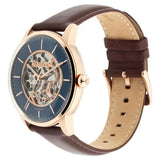 Titan Automatic Men's Watch with Blue Dial and Leather Strap, 90110WL02
