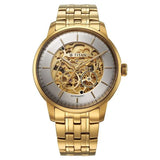 Titan Men's Automatic Watch Silver Dial With Gold Stainless Steel Strap , 90110YM01