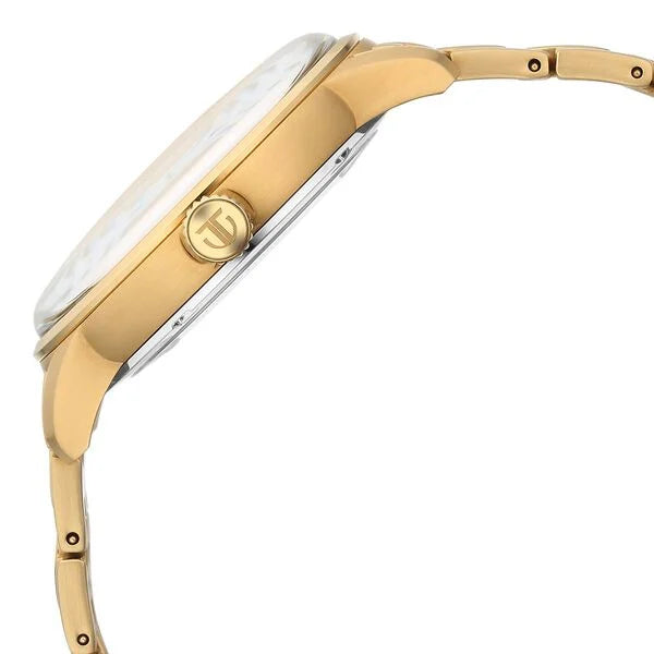 Titan Men's Automatic Watch Silver Dial With Gold Stainless Steel Strap , 90110YM01