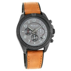 Titan Octane Men's Watch Analog Grey Dial with Brown Leather Strap, 90112KP01