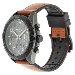 Titan Octane Men's Watch Analog Grey Dial with Brown Leather Strap, 90112KP01