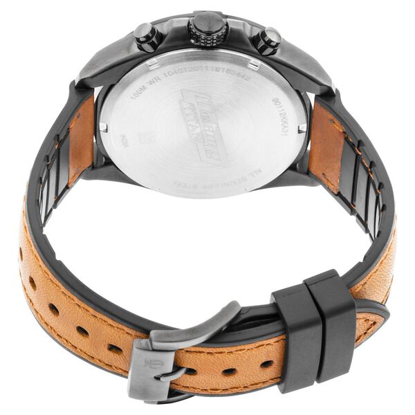 Titan Octane Men's Watch Analog Grey Dial with Brown Leather Strap, 90112KP01