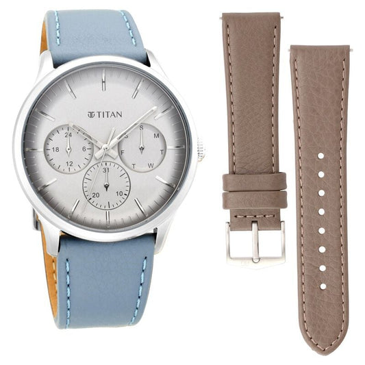Titan, Men, Analog, Watch, White Dial, 90125SL03