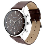 Titan Men's Multifunction Watch Analog Brown Dial Brown Leather, 90134SL02