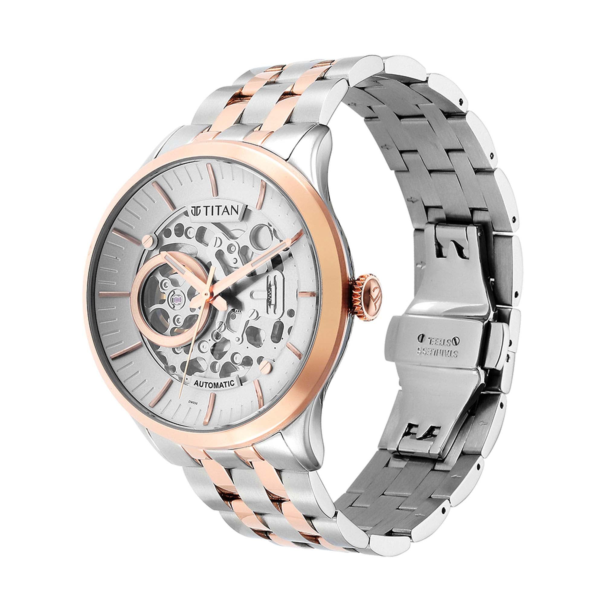 Titan, Men's, Analog Watch, Silver Dial, with Stainless Steel Band, TI-90140KM01