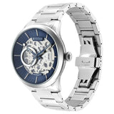 Titan Metal Mechanicals Automatic Men's Watch with Blue Dial and Silver Stainless Steel Strap, 90140SM01