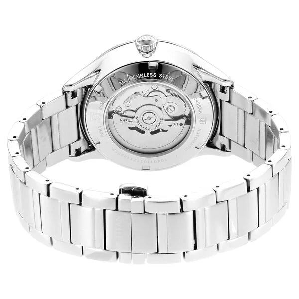Titan Metal Mechanicals Automatic Men's Watch with Blue Dial and Silver Stainless Steel Strap, 90140SM01