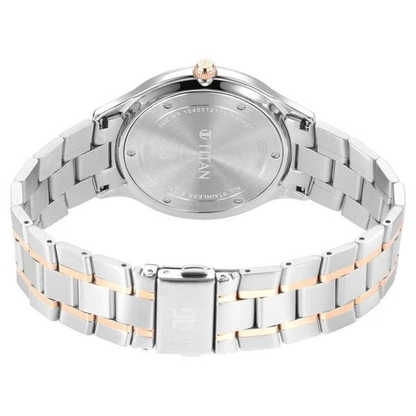 Titan Classique Slimline Analog With Date Men's Watch with Silver Dial and Stainless Steel Strap, 90142KM01