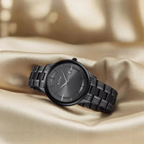 Titan Clasique Slim Men's Watch Analog Black Dial with Black Stainless Steel Band, 90142QM02