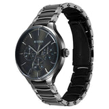 Titan Ceramic Fusion Men's Multifunction Watch Black Dial With Two-Toned Stainless Steel Band, 90148KD06