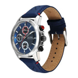 Titan Racecraft Men's Watch Analog Blue Dial with Blue Leather Strap, 90152KL01
