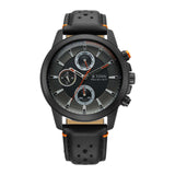 Titan Racecraft Men's Watch Analog Black Dial with Black Leather Strap, 90152KL02