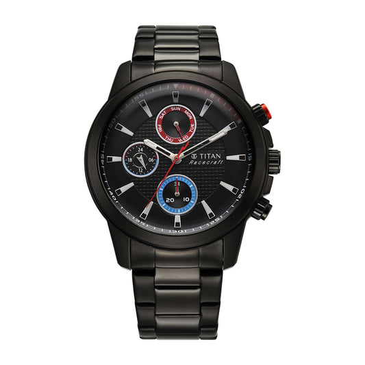 Titan, Men, Analog, Watch, Black Dial, Stainless steel Strap, 90152KM01